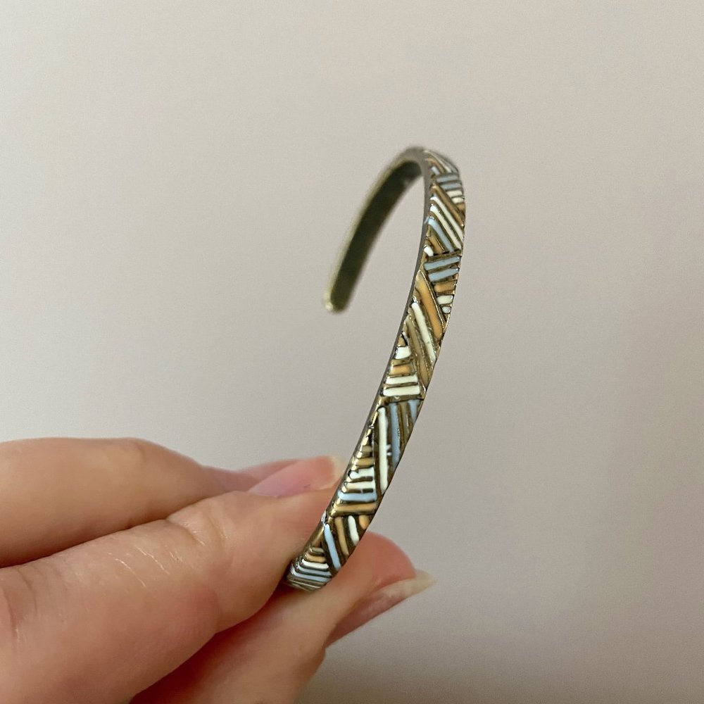 Anthropologie Skinny Geometric Cuff Bracelet